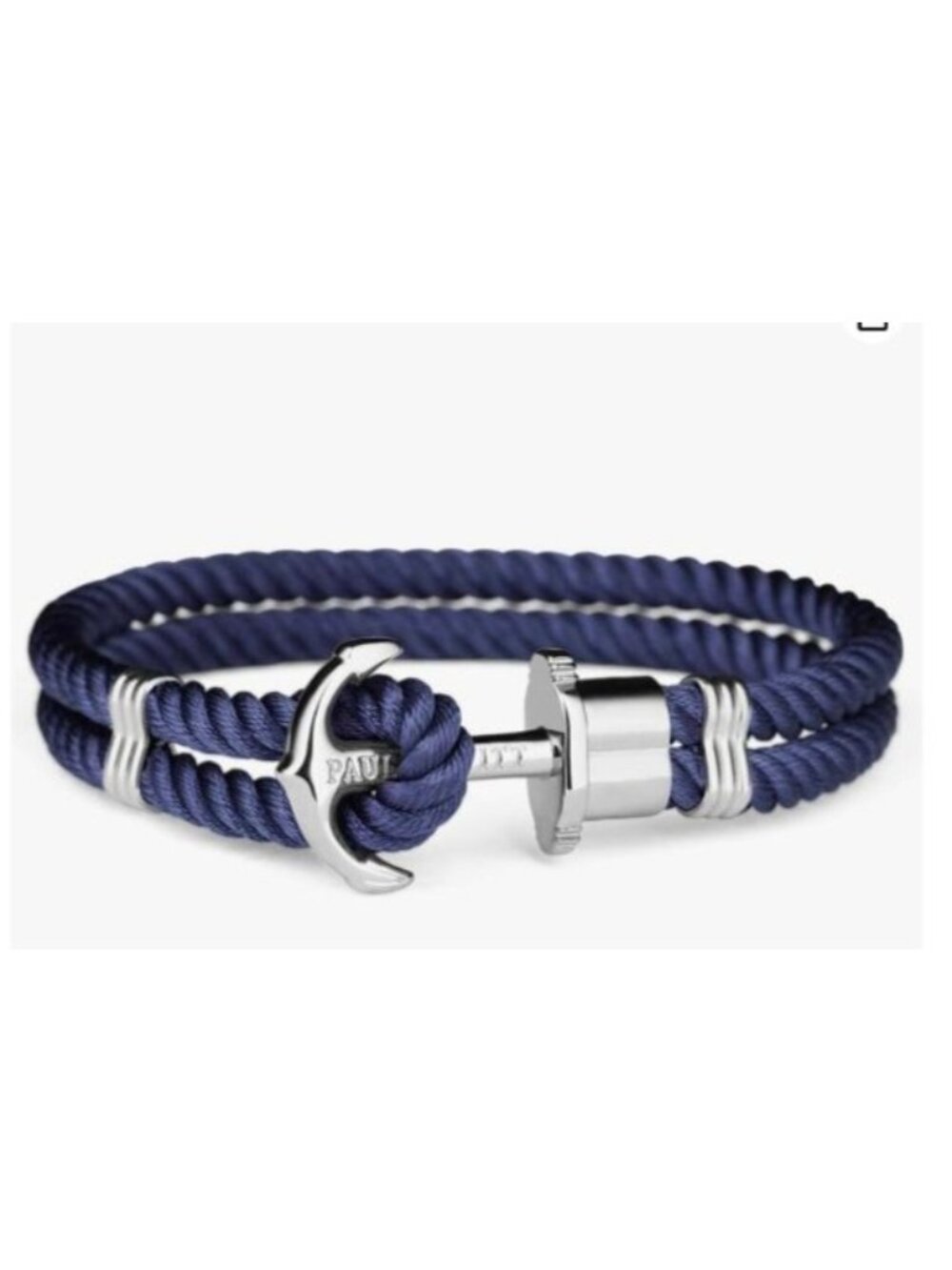 New PAUL HEWITT Anchor Bracelet for Men Nylon (Navy Blue)